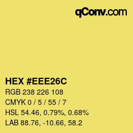 Color code: HEX #EEE26C | qconv.com