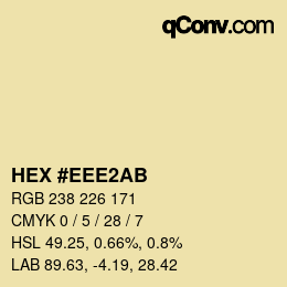 カラーコード: HEX #EEE2AB | qconv.com