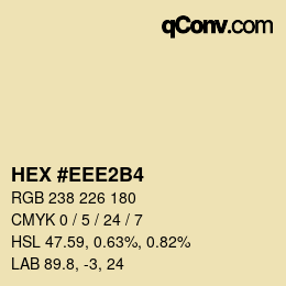 カラーコード: HEX #EEE2B4 | qconv.com