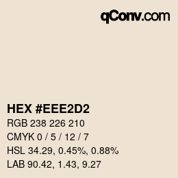 Color code: HEX #EEE2D2 | qconv.com
