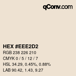 Código de color: HEX #EEE2D2 | qconv.com