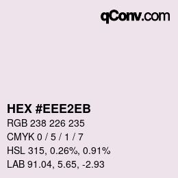 Color code: HEX #EEE2EB | qconv.com