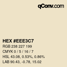 カラーコード: HEX #EEE3C7 | qconv.com