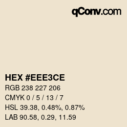 Color code: HEX #EEE3CE | qconv.com
