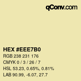 カラーコード: HEX #EEE7B0 | qconv.com