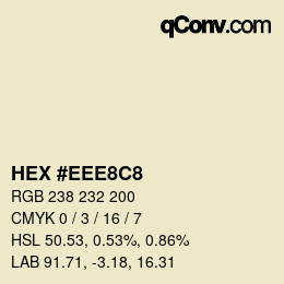 カラーコード: HEX #EEE8C8 | qconv.com
