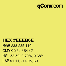 カラーコード: HEX #EEEB6E | qconv.com
