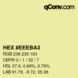 カラーコード: HEX #EEEBA3 | qconv.com