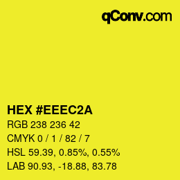 カラーコード: HEX #EEEC2A | qconv.com