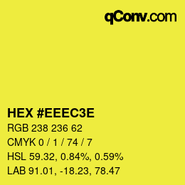 カラーコード: HEX #EEEC3E | qconv.com