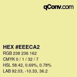 颜色代码: HEX #EEECA2 | qconv.com