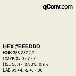 カラーコード: HEX #EEEDDD | qconv.com