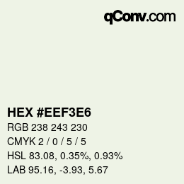 Color code: HEX #EEF3E6 | qconv.com