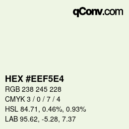 カラーコード: HEX #EEF5E4 | qconv.com