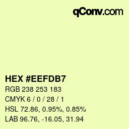 颜色代码: HEX #EEFDB7 | qconv.com