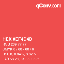 Color code: HEX #EF4D4D | qconv.com