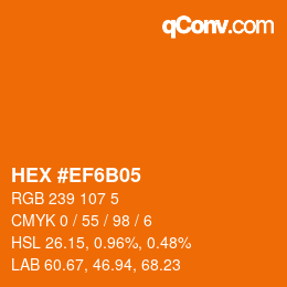 Color code: HEX #EF6B05 | qconv.com