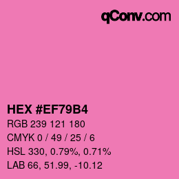 Color code: HEX #EF79B4 | qconv.com