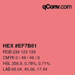 カラーコード: HEX #EF7B81 | qconv.com