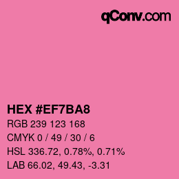 Color code: HEX #EF7BA8 | qconv.com