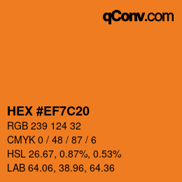 Color code: HEX #EF7C20 | qconv.com