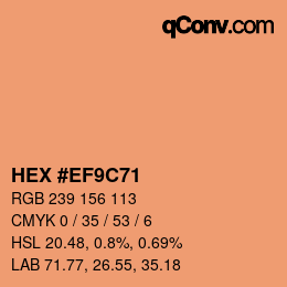 Color code: HEX #EF9C71 | qconv.com