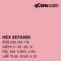 颜色代码: HEX #EFA9B0 | qconv.com