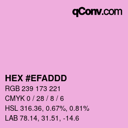 カラーコード: HEX #EFADDD | qconv.com