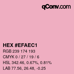 カラーコード: HEX #EFAEC1 | qconv.com