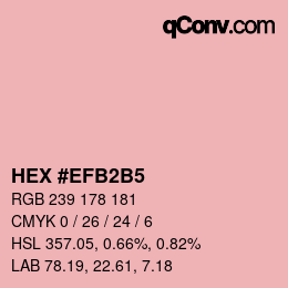 Color code: HEX #EFB2B5 | qconv.com
