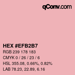 カラーコード: HEX #EFB2B7 | qconv.com