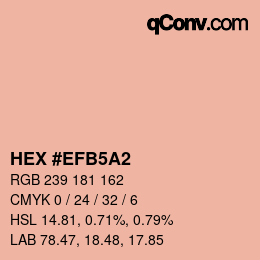 カラーコード: HEX #EFB5A2 | qconv.com