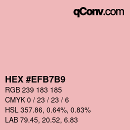 カラーコード: HEX #EFB7B9 | qconv.com
