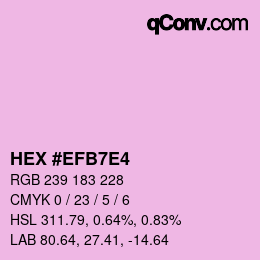 Color code: HEX #EFB7E4 | qconv.com