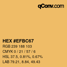 Color code: HEX #EFBC67 | qconv.com
