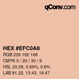 カラーコード: HEX #EFC0A8 | qconv.com