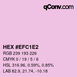 Código de color: HEX #EFC1E2 | qconv.com