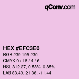 Color code: HEX #EFC3E6 | qconv.com