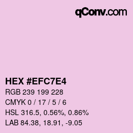 Color code: HEX #EFC7E4 | qconv.com