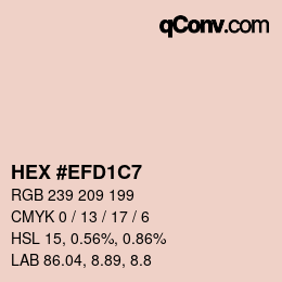 Color code: HEX #EFD1C7 | qconv.com