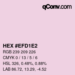 颜色代码: HEX #EFD1E2 | qconv.com
