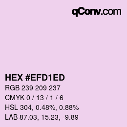 カラーコード: HEX #EFD1ED | qconv.com