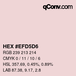 Color code: HEX #EFD5D6 | qconv.com