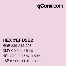 カラーコード: HEX #EFD5E2 | qconv.com