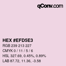 Color code: HEX #EFD5E3 | qconv.com