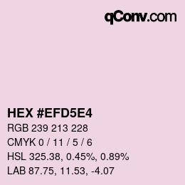 Color code: HEX #EFD5E4 | qconv.com