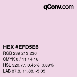 カラーコード: HEX #EFD5E6 | qconv.com