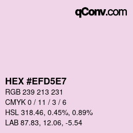 カラーコード: HEX #EFD5E7 | qconv.com