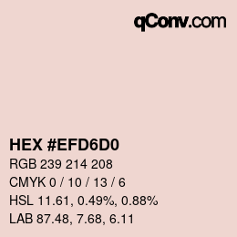 Color code: HEX #EFD6D0 | qconv.com