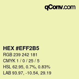 カラーコード: HEX #EFF2B5 | qconv.com